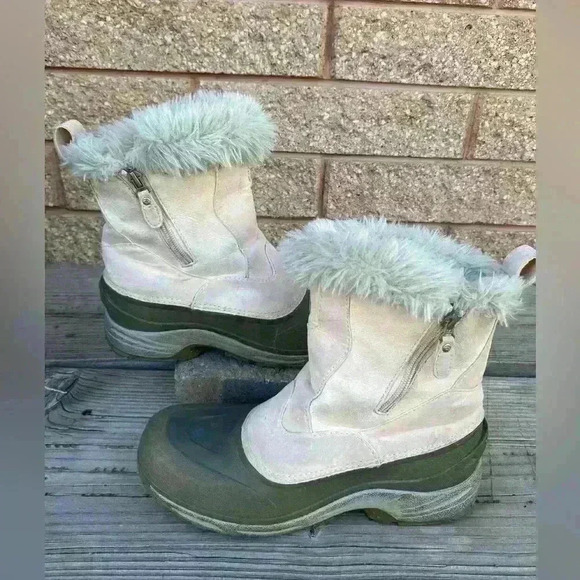 The north face winter pink suede Shirling lined boot size 7 - Picture 3 of 8